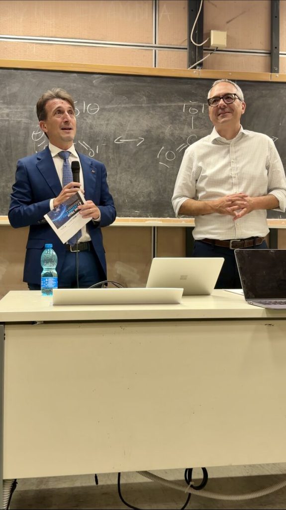Il Rettore dell'Università della Calabria Gianluigi Greco e Giovanni Severini in apertura del seminario